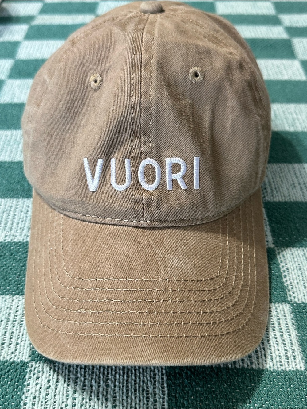 Vuori Ball Cap in Camel Adjustable Strap Cotton
